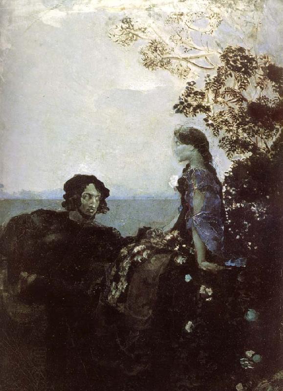 Mikhail Vrubel Hamlet and Ophelia oil painting picture